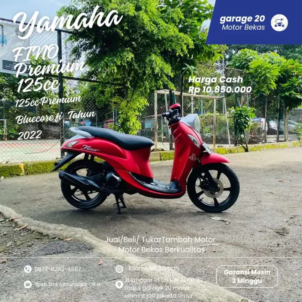 Yamaha Fino premium 125cc blucore fi Tahun 2022