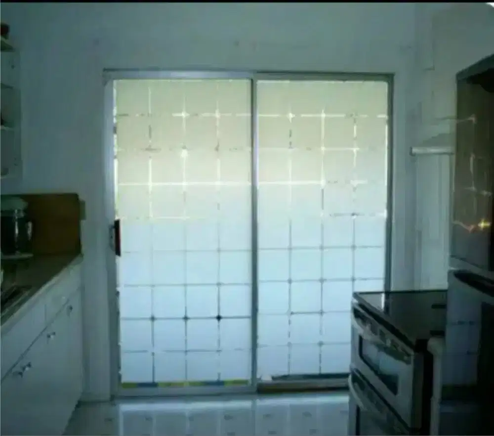 Dekorasi sticker kaca film sanblasting stiker motif buram es persegi