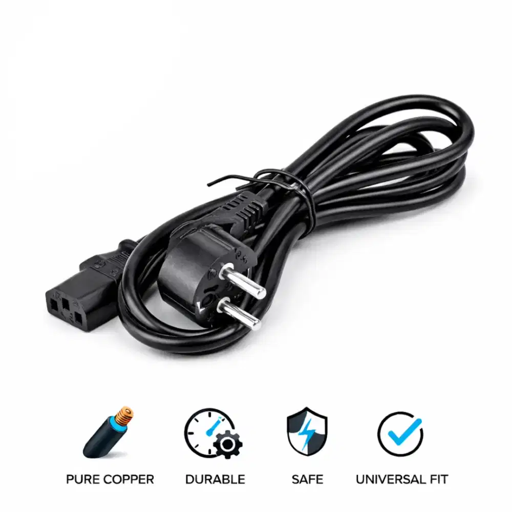 Kabel Power Komputer Original Bawaan Power Supply PSU UPS PC Desktop