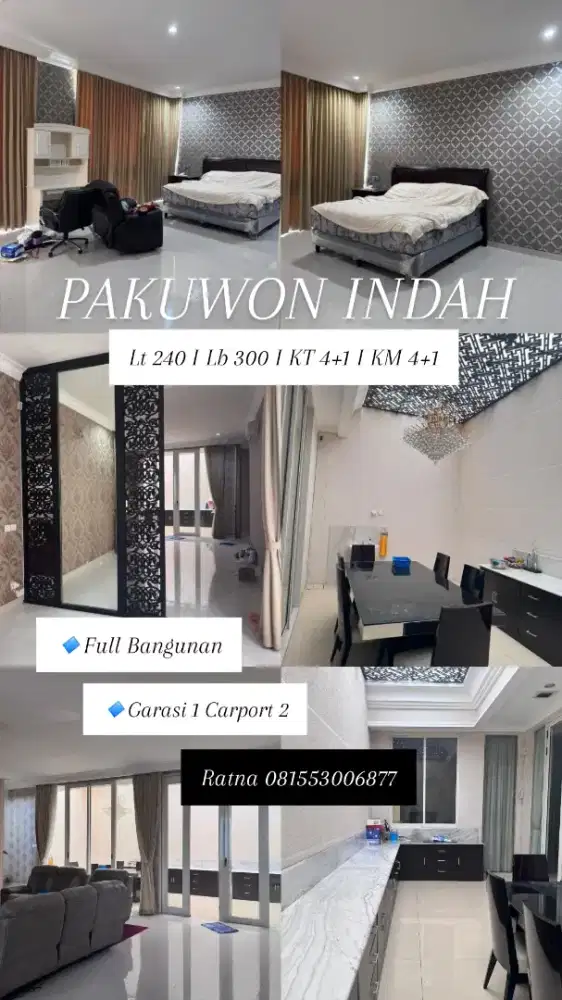 Dijual rumah di Pakuwon Indah Cluster Lariz Wood