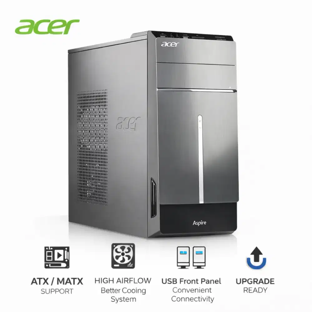 Casing Komputer Desktop Acer Aspire TC-605 Original Case PC Micro ATX