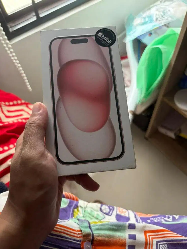 Iphone 15 128 gb ibox blibli new segel warna pink