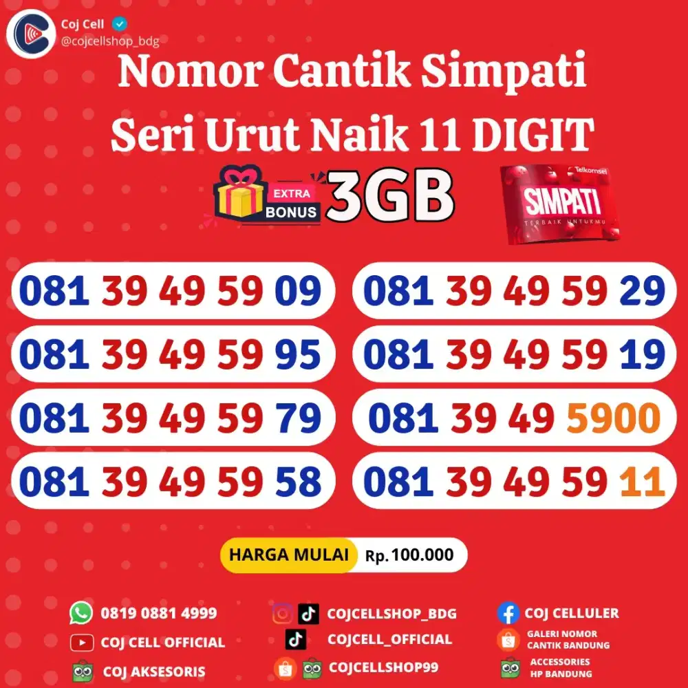 NOCAN TELKOMSEL MURAH & EKSKLUSIF - DAPATKAN NOMOR IMPIANMU!