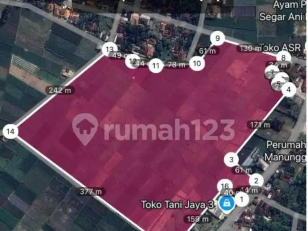 Dijual Lahan Zona Industri Lokasi Sumberlawang, Sragen Luas 11,04 Hektar
