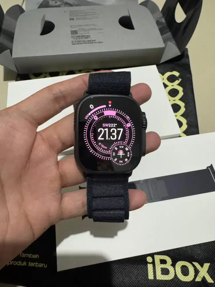 apple watch ultra 3 iBox black titanium strap alpine loop black