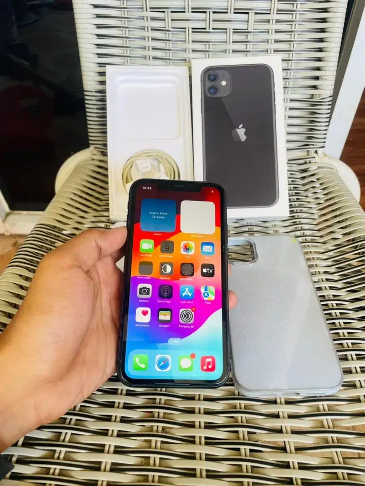 Iphone 11 64 gb ibox fullset ori normal