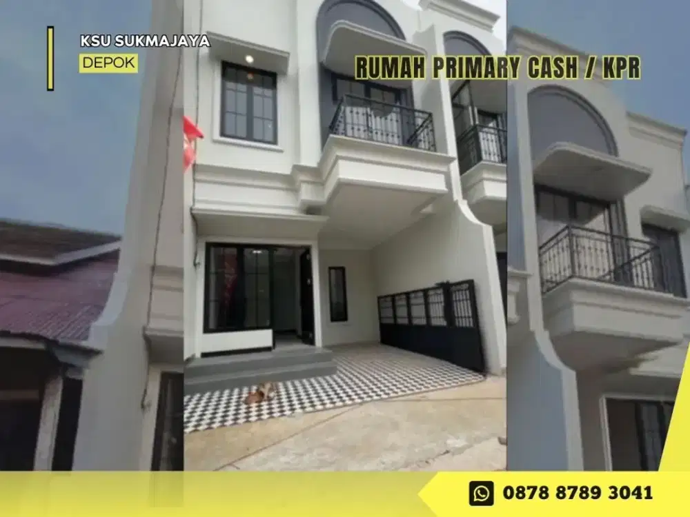 Jual Rumah 2lantai SIAP HUNI FREE BIAYA BIAYA di Lavista KSU Sukmajaya Depok
