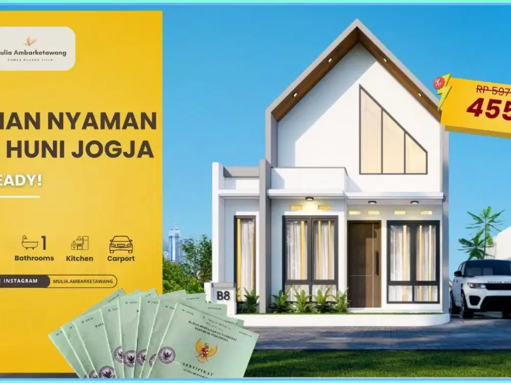 RUMAH MURAH DI JOGJA HARGA 400 JUTAAN DALAM CLUSTER DI GAMPING SLEMAN
