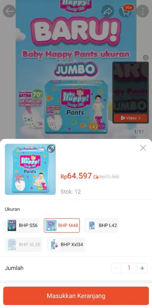 Jual pampers baru..