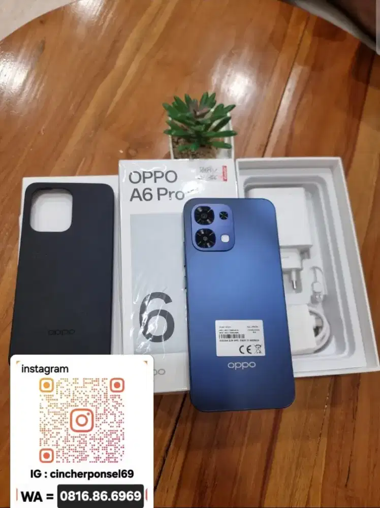 Jual hp siap pakai Oppo A6 Pro 5g 8/256 likenew mulua istimewa