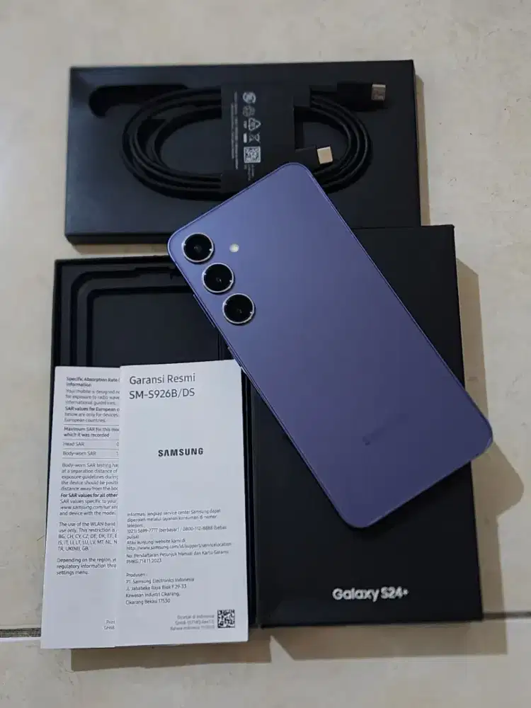 Samsung S24 Plus 5G 12/256Gb, warna Violet SEIN, kondisi 99% Sempurna