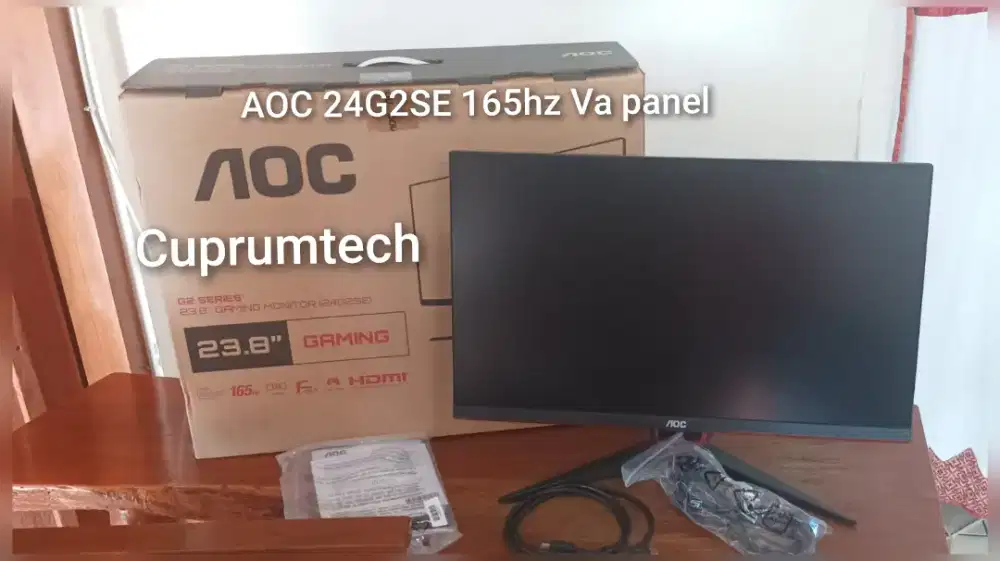 Monitor AOC 24 inch 24G2SE 165hz va panel RUSAK LAYAR