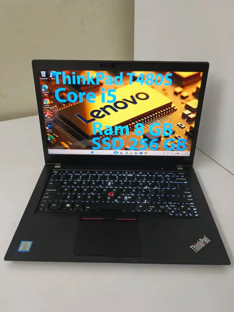 ThinkPad T480S Core i5 Gen8 RAM 8GB SSD 256GB — Win11 + Office Asli