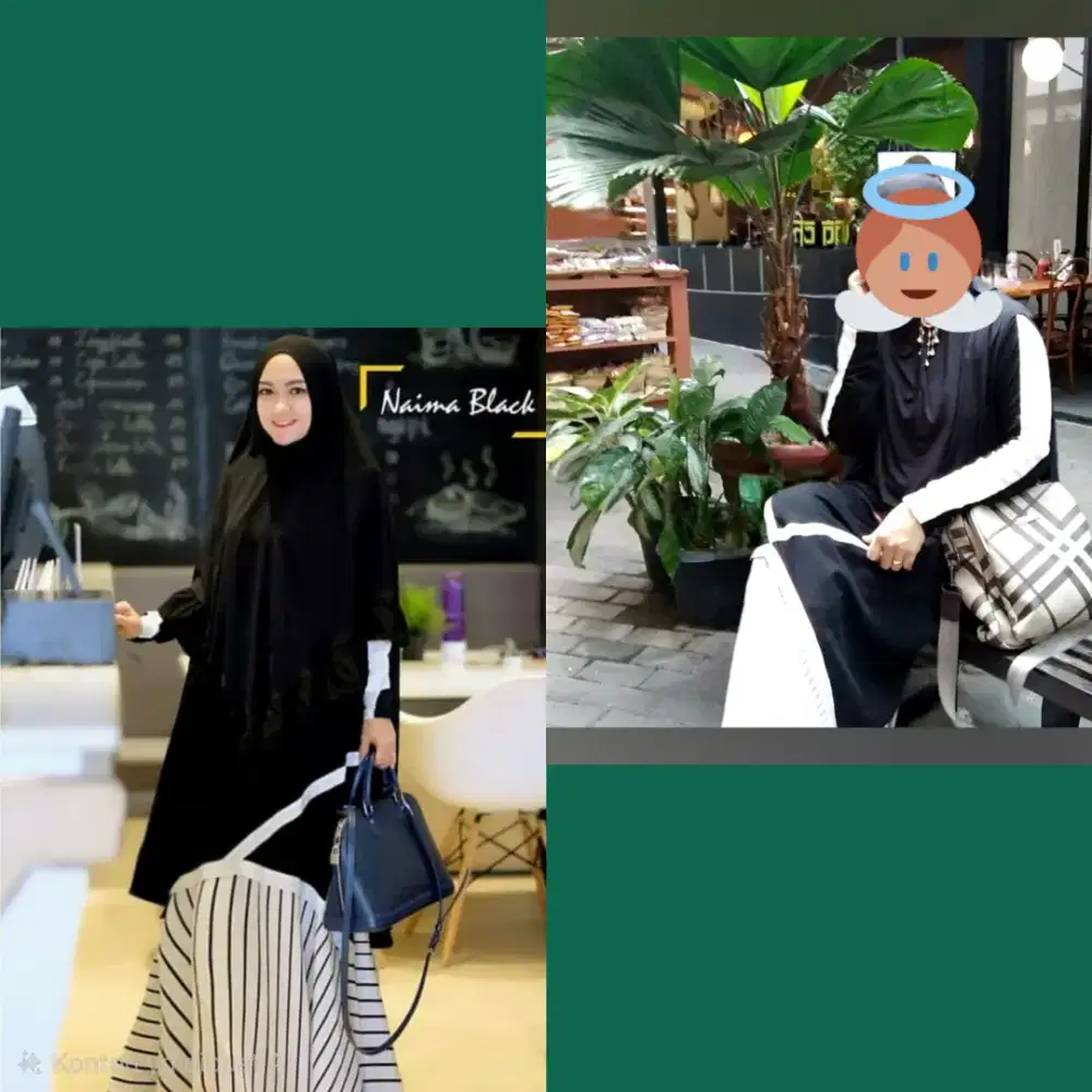 Gamis Naima Black Original - Size XL (Eksklusif & Elegan)