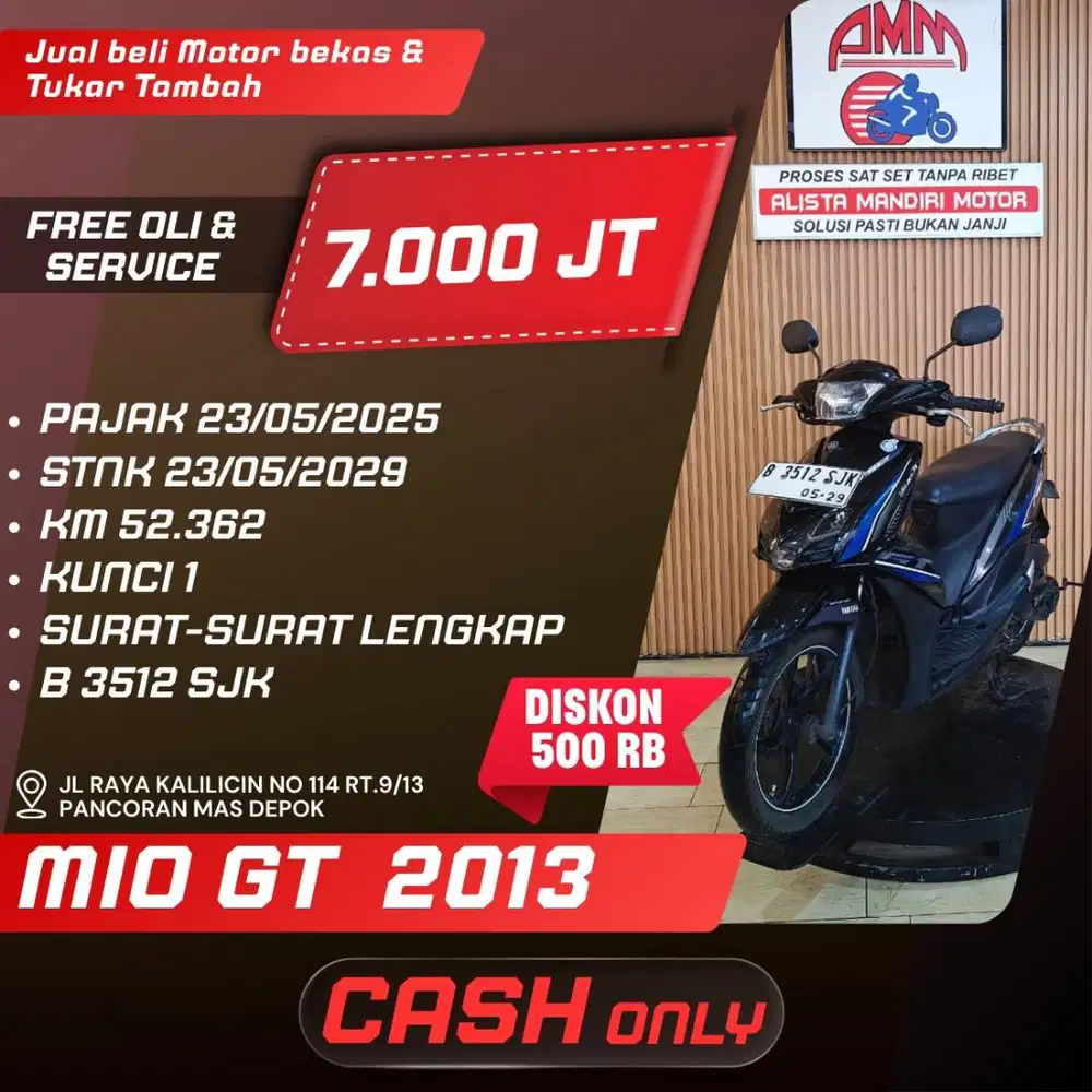 MIO GT 2013 CASH ONLY ALLO BANK GOPAYLATER INDODANA SPAYLATER ALISTA
