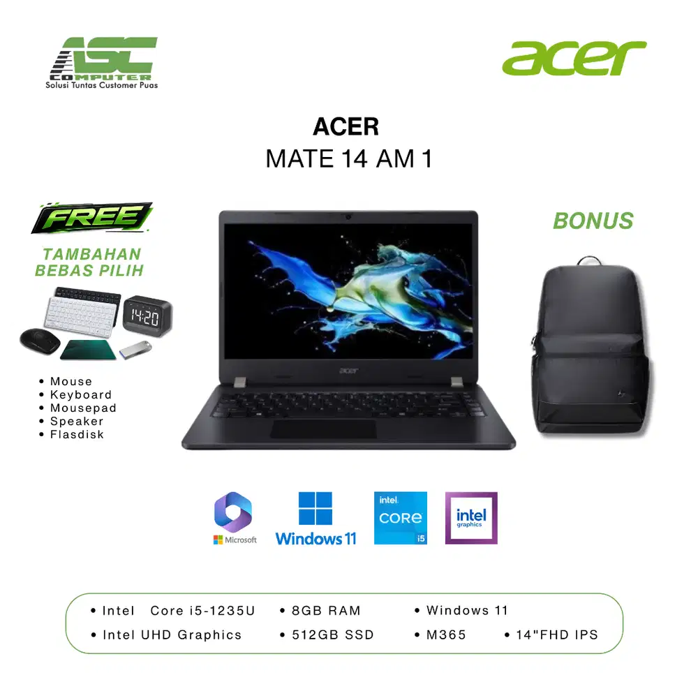Laptop Acer Mate 14 AM1-CORE I5-1235U