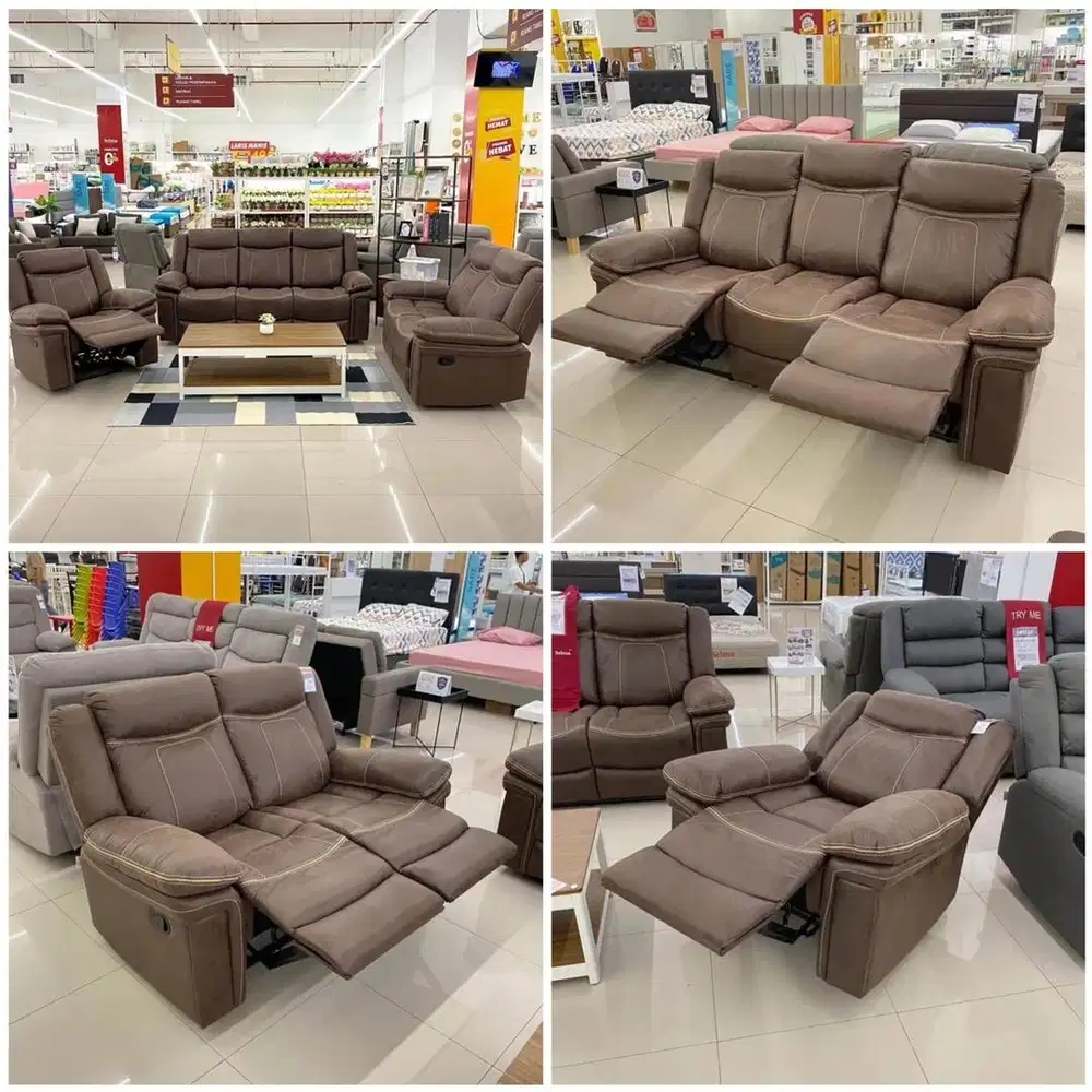 SOFA SET SULTAN FITUR RECLINER SPESIAL LEBARAN