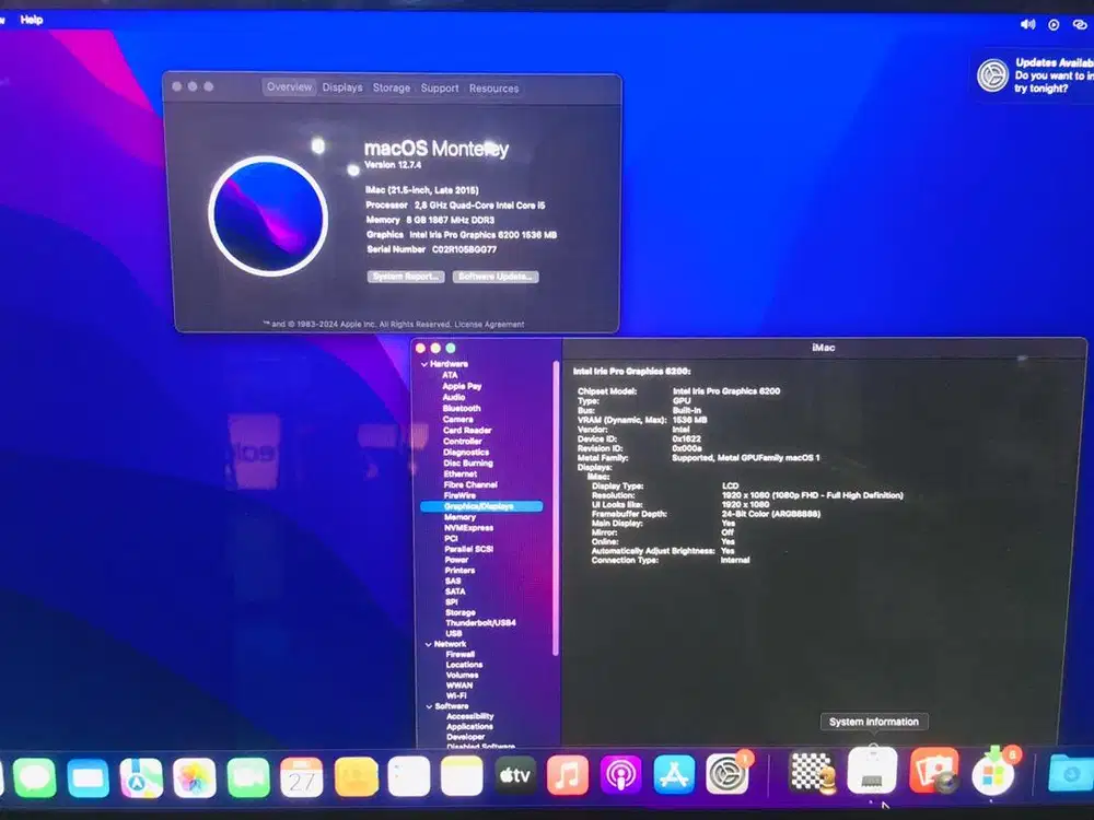 iMac 21inch 2015 siiap pakai