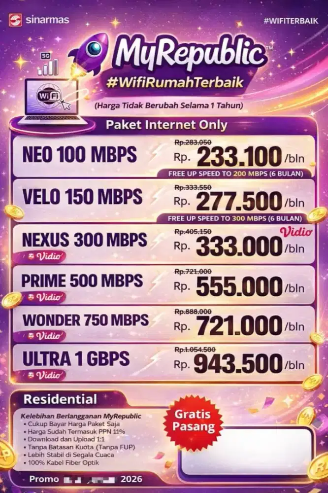 Wifi rumah MyRepublic