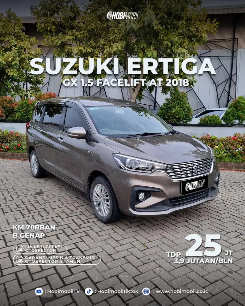 Suzuki Ertiga GX at 2018 facelift garansi mesin transmisi 5th