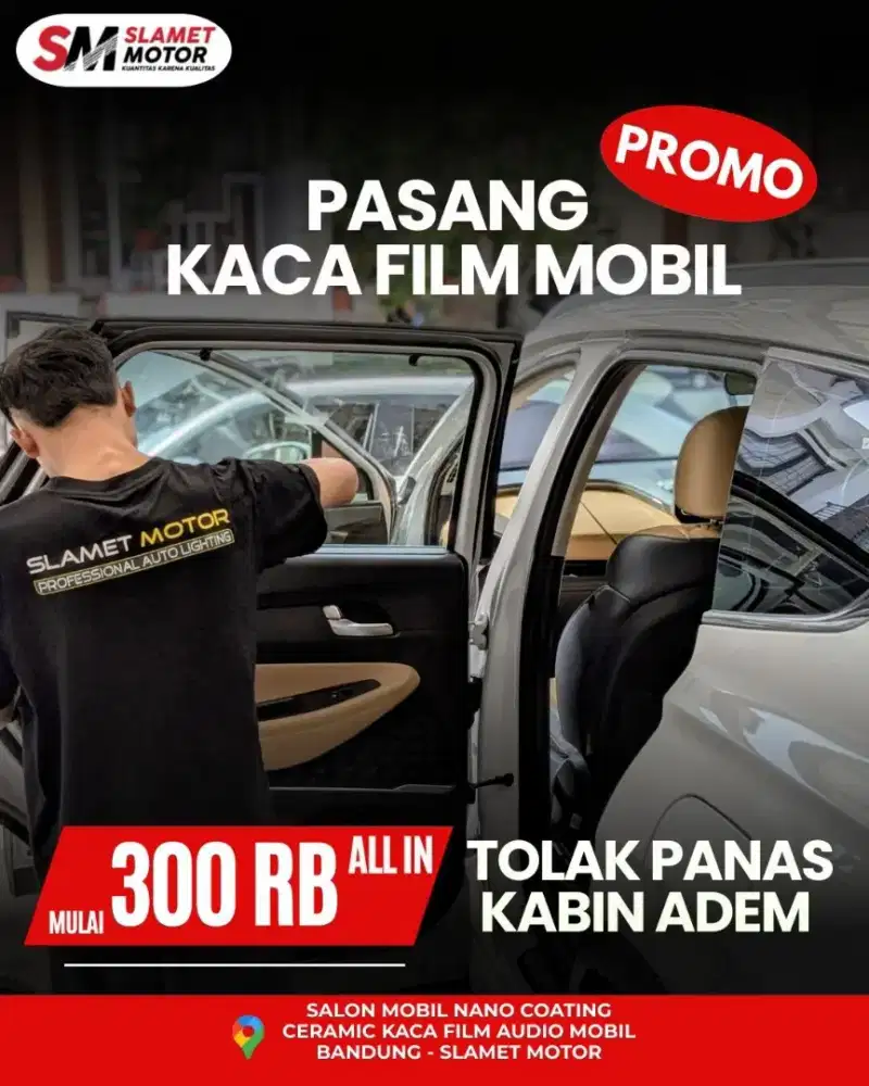 Kaca film mobil berkualitas bergaransi tersedia berbagai merk