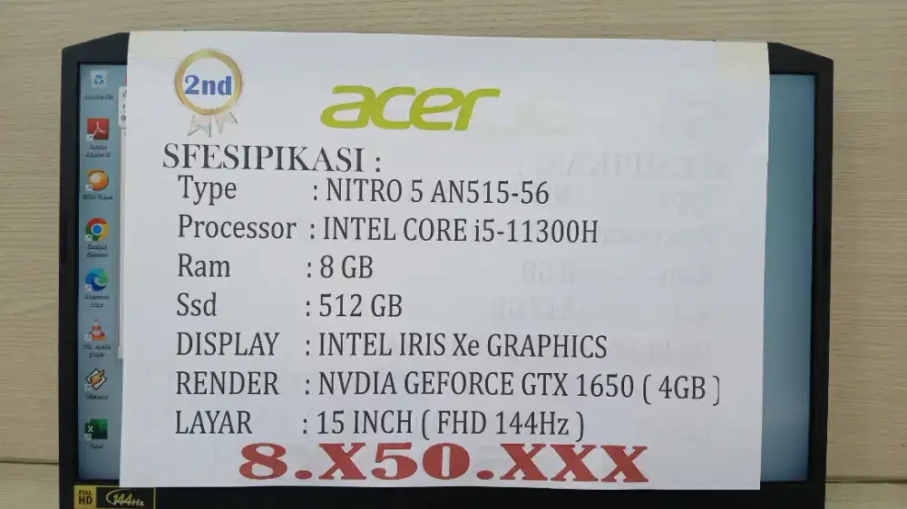 [PROMO RAMADHAN] ACER NITRO 5 INTEL CORE i5-11400H GTX 1650 8/512