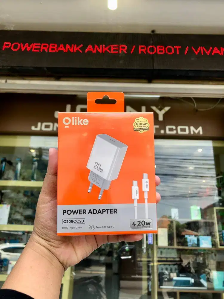 Olike C308CC20 Power Adapter PD 20W with Type-C to Type-C Cable 1m