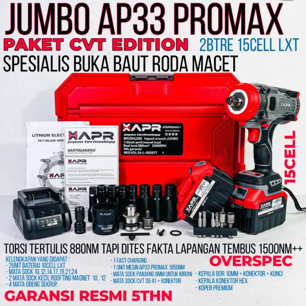 Impact wrench apr ap33 promax 1850nm gratis ongkir