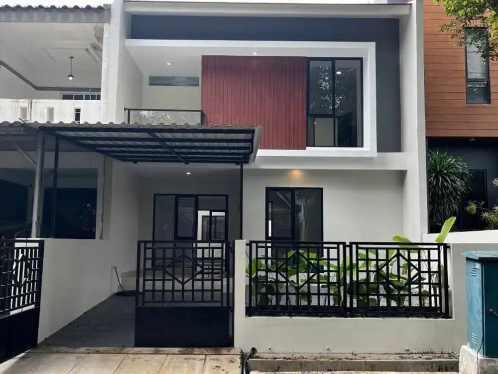 GIRI LOKA 1 BSD DIJUAL RUMAH BARU 2 LANTAI MINIMALIS TROPIS JARANG ADA