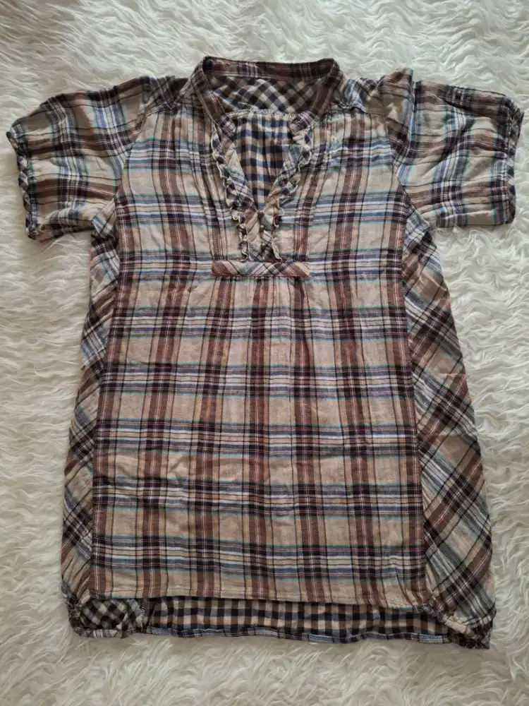 MINI DRESS katun kotak