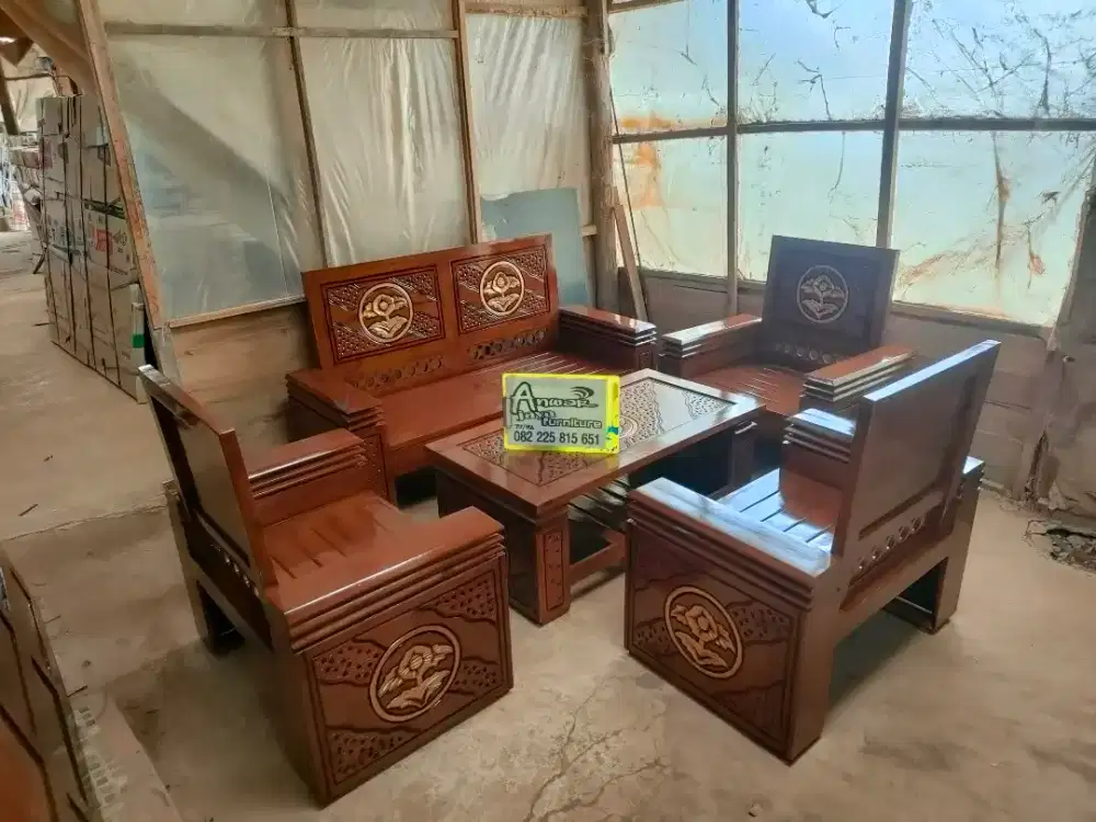 Kursi tamu minimalis full kayu jati