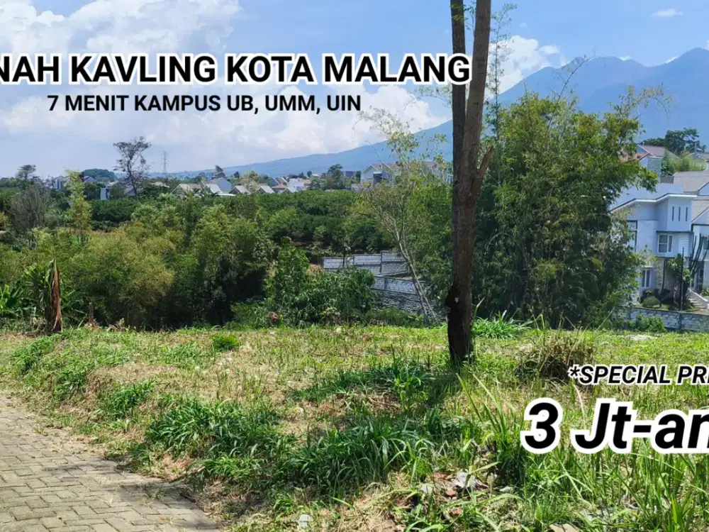Tanah Kavling Kota Malang, 7 Menit Kampus UMM, UB Bisa Angsuran
