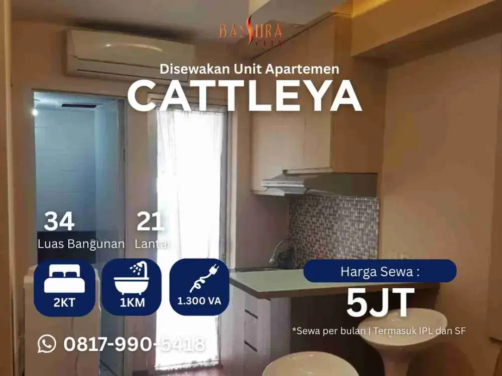 Sewa 2BR atas mall apartemen Bassura City tower Cattleya