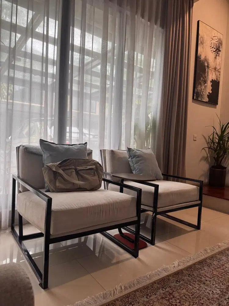 Jual kursi sofa rangka besi