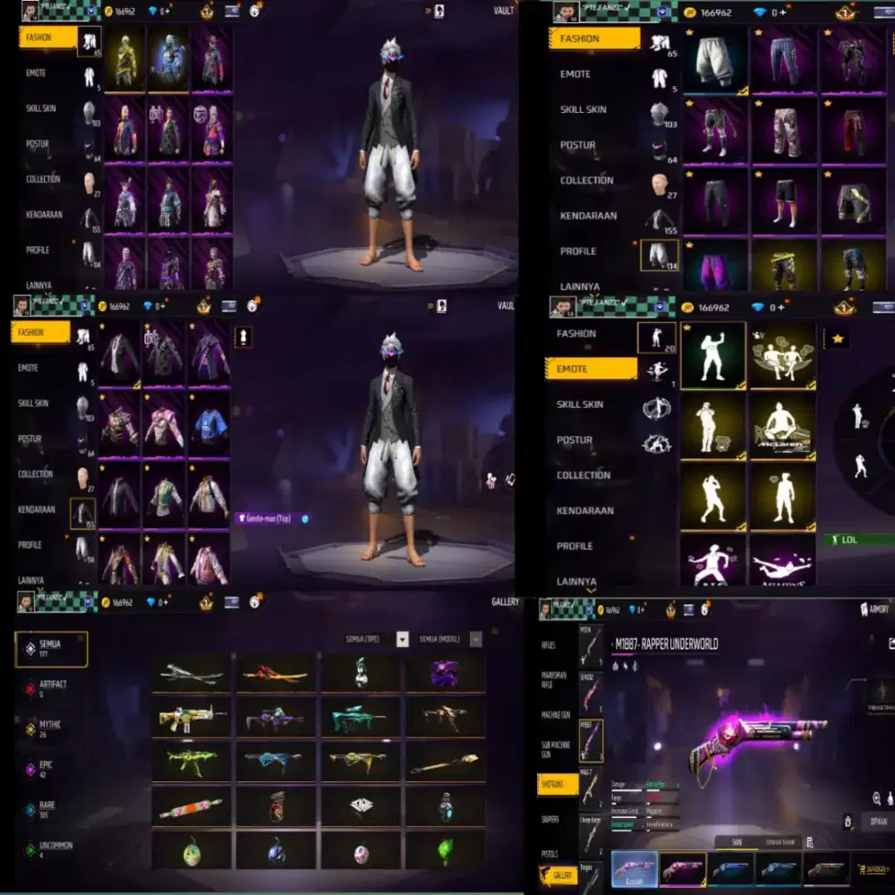 Jual akun ff murah meriah yg minat lansung inbok