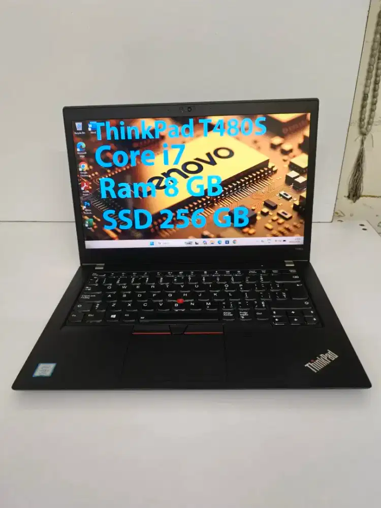 Lenovo ThinkPad T480s i7-8650U RAM 8GB SSD 256GB FHD Win11 Pro Office
