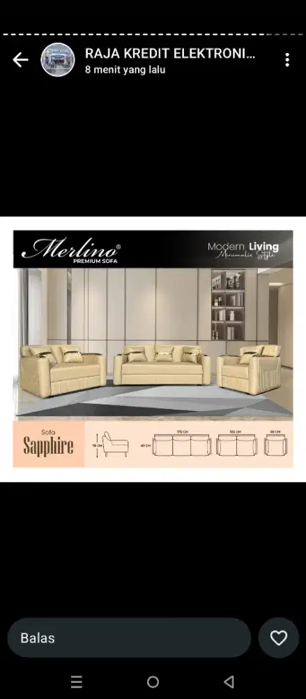 Sofa sapphire modern living