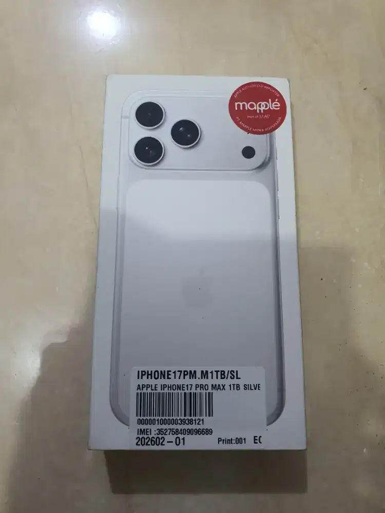 Iphone 17 promax 1TB silver garansi resmi 1 tahun