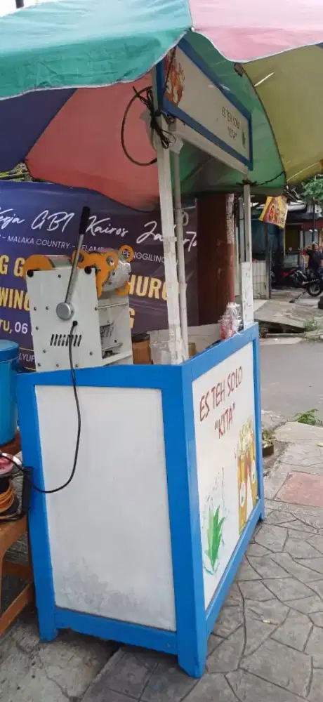 Jual Mesin Sealer + Booth Es teh