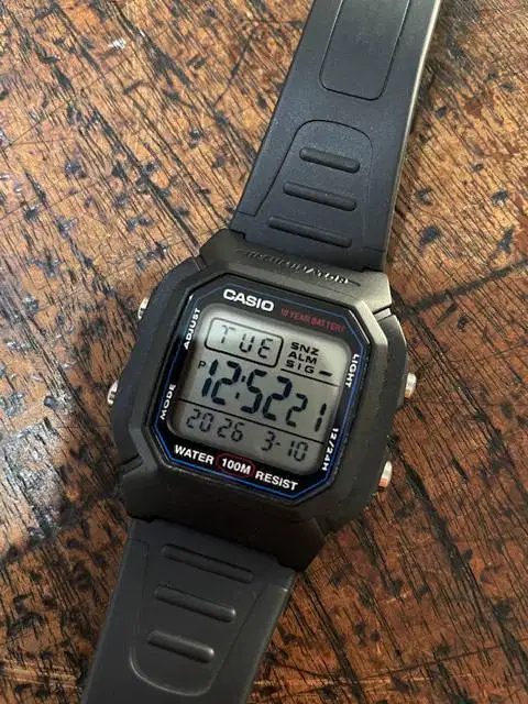 Jam Tangan CASIO W-800H-1AVDF Black (Like NEW 100%)