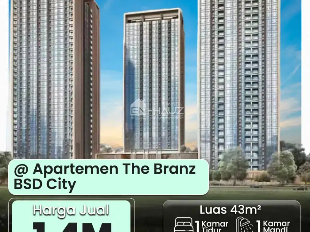 (MT) DI JUAL APARTEMEN THE BRANZ BSD CITY