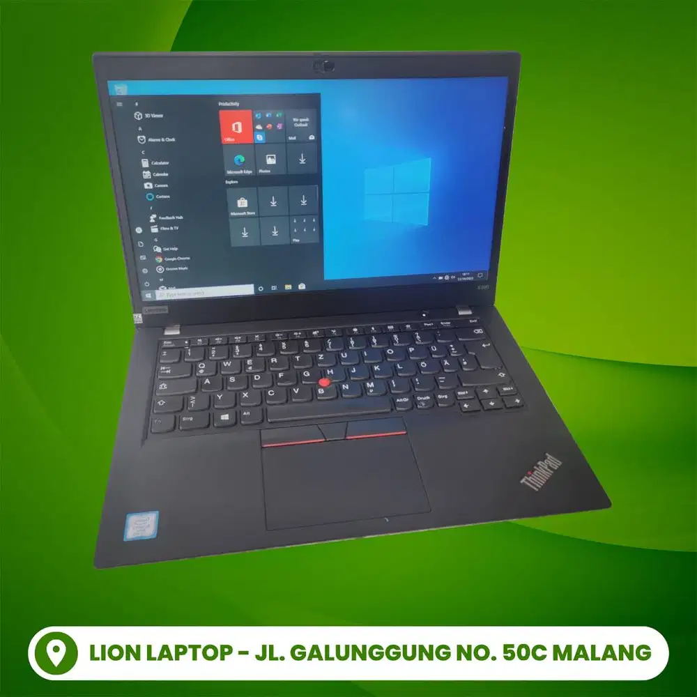 RAM 16GB SSD 256GB Core i5 Gen 8 Slim Lenovo Thinkpad X390 [10|03]