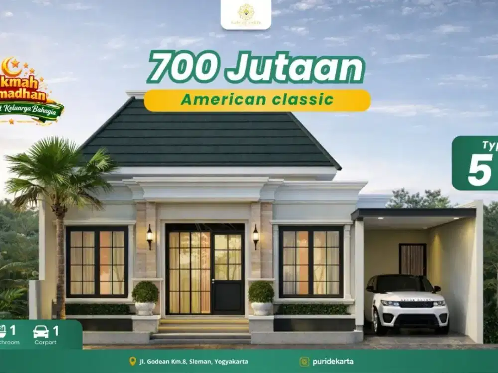 Hunian Asri di Godean Jogja, Dekat RS Queen Lathifa dan Pasar Godean