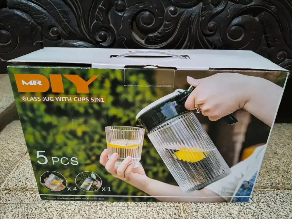 MR.DIY GLASS JUG CUPS 5IN1