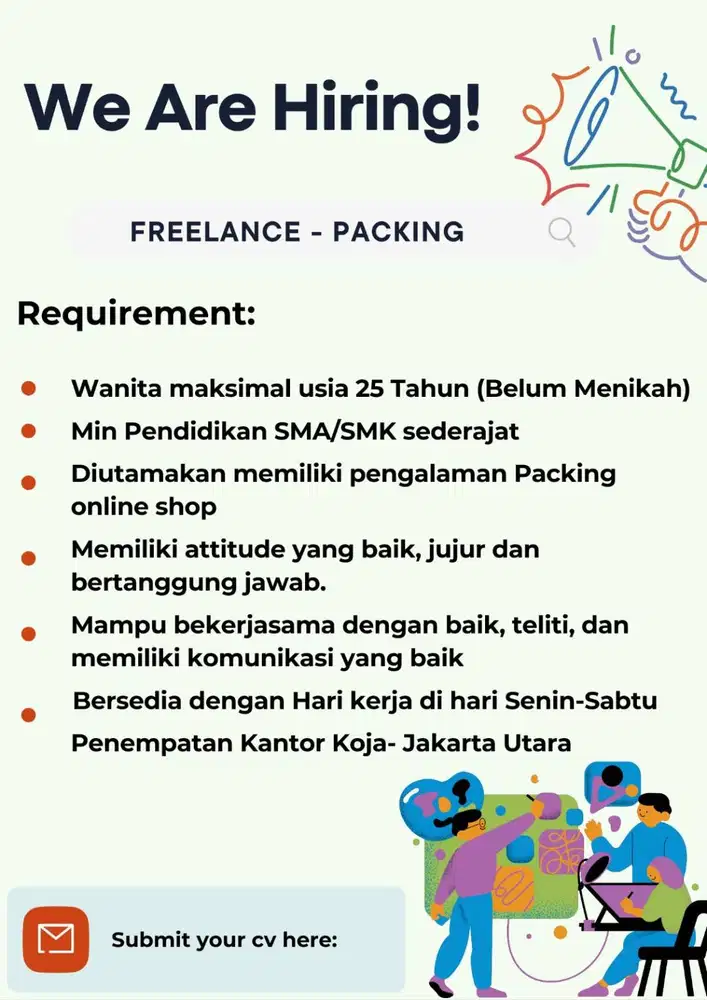 FREELANCE PACKING KOJA JAKARTA UTARA