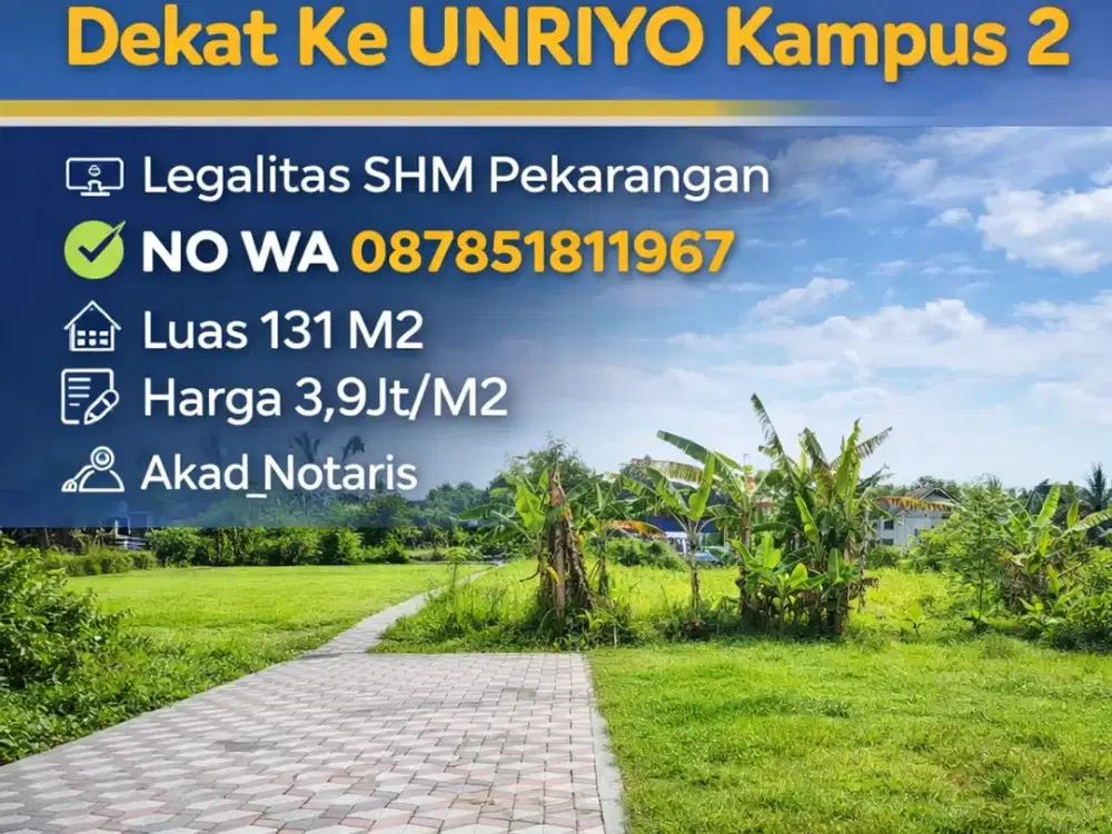 Tanah Maguwoharjo 3 menit dari  UNRIYO kampus 2