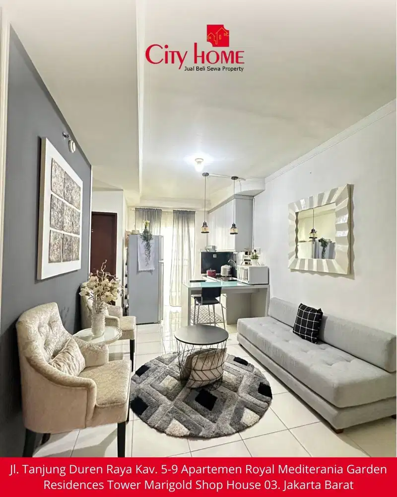 Sewa Apartemen Furnished di Mediterania Garden Residences 2