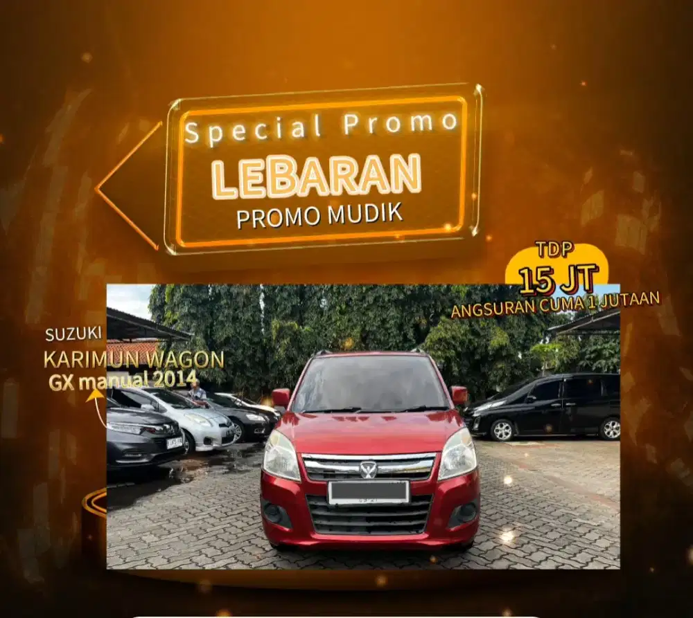 DP 15 ANGSURAN CUMA 1 JUTAAN KARIMUN WAGON GX MT 2014 RED EDITION