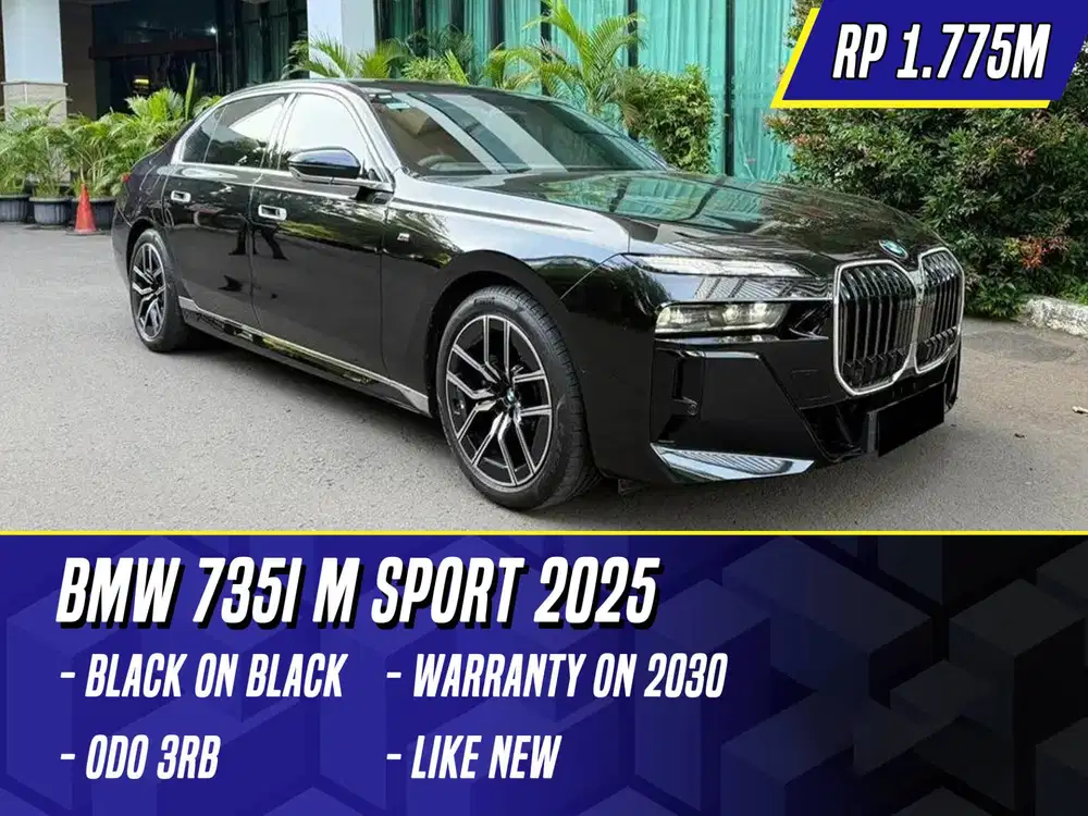 BMW 735i M Sport 2025 NIK 2024 ATPM Black Hitam 735 i MSport