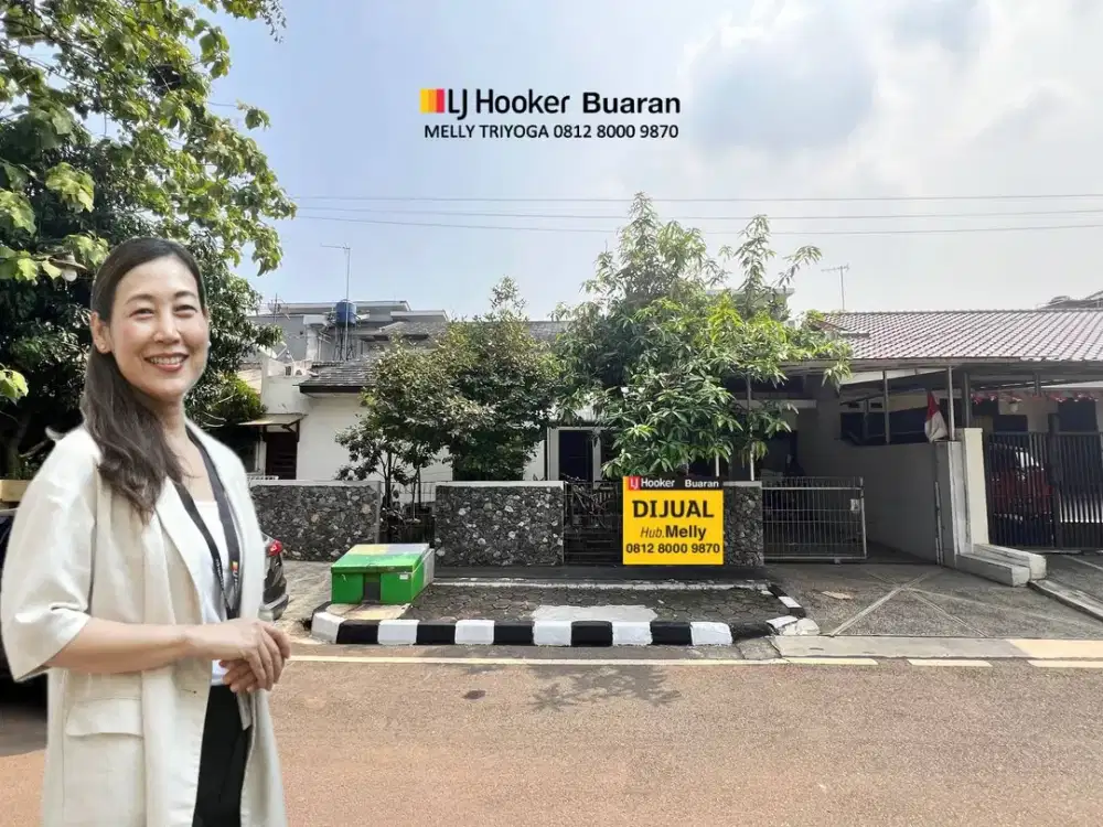 Dijual Rumah Asri dan 2 Lantai Komplek Billymoon Pondok Kelapa Jakarta Timur